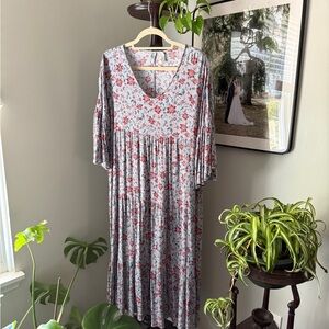 Floral V-Neck Midi/Maxi Dress